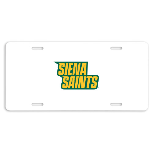 Siena License Plate - Siena Saints Wordmark Staggered