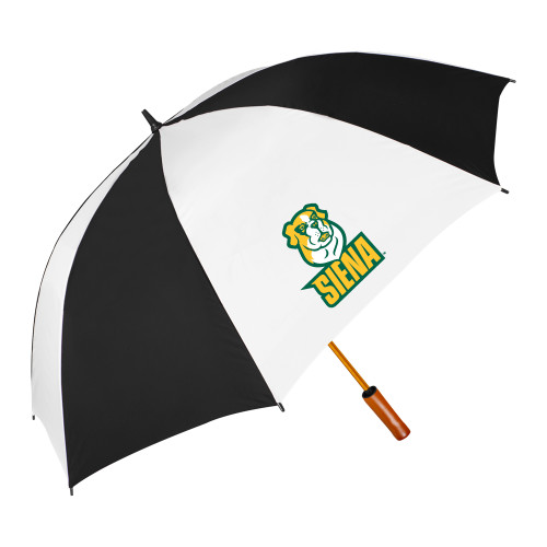 Siena 64 Inch Black/White Umbrella - Siena Athletic Mark Vertical