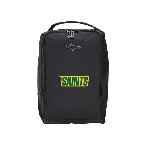 Siena Callaway Clubhouse Black Golf Shoe Bag - Saints Wordmark