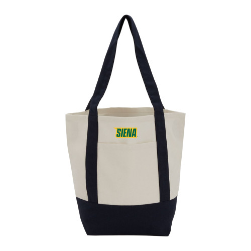 Siena Mini Black Recycled 8oz Cotton Canvas Tote - Siena Wordmark
