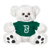Thumbnail image for Siena Plush Big Paw 8 1/2 inch White Bear w/Dark Green Shirt