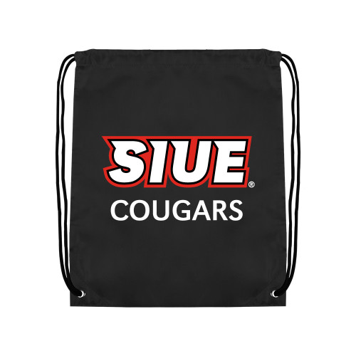  Black Drawstring Backpack - SIUE Cougars