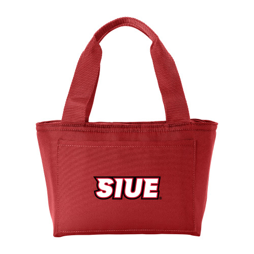  Insulated Red Lunch Tote - SIUE Wordmark