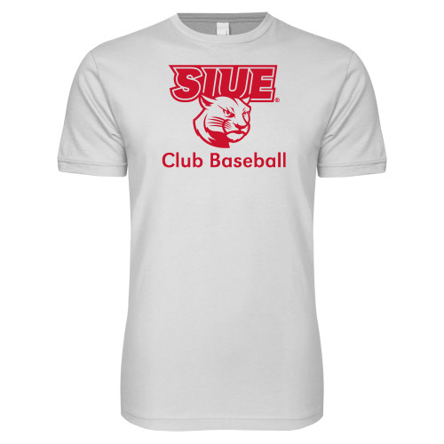 Next Level White SoftStyle T Shirt - SIUE Club Baseball