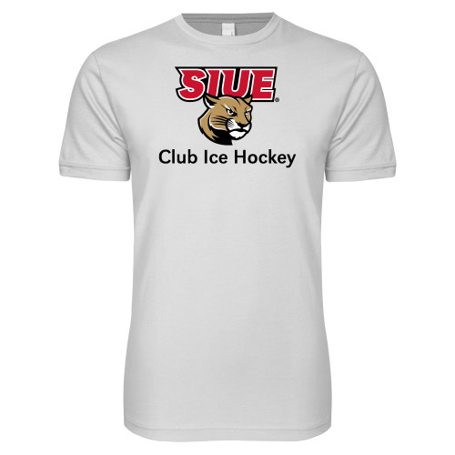  Next Level White SoftStyle T Shirt - SIUE Club Ice Hockey