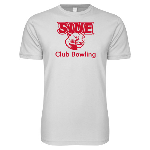  Next Level White SoftStyle T Shirt - SIUE Club Bowling