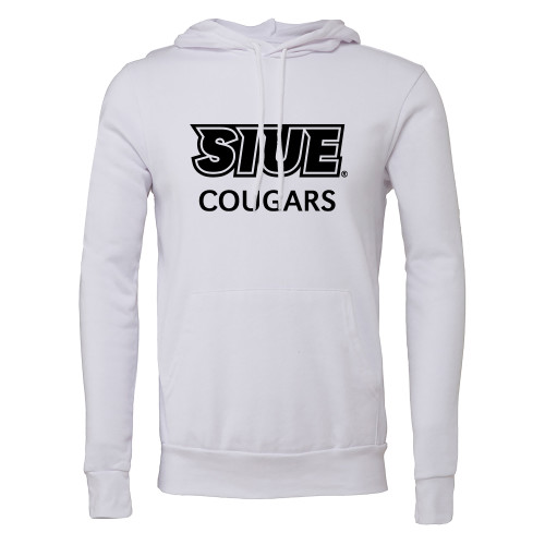  Bella + Canvas White Fleece Hood - SIUE Cougars