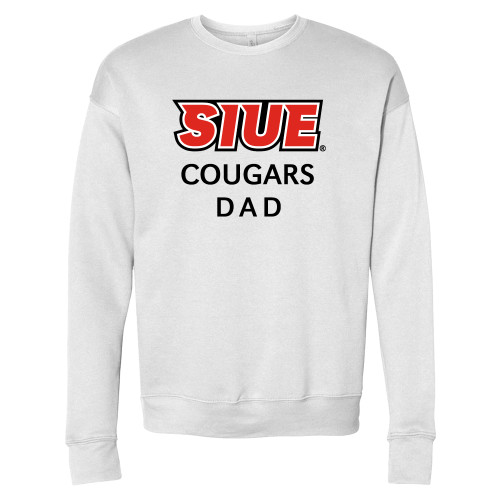  Bella + Canvas White Fleece Crew - SIUE Dad