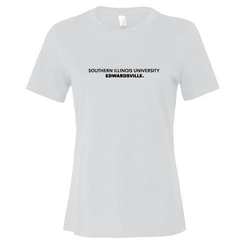  Bella + Canvas Womens White Relaxed Cotton T Shirt - Southern Illinois University Edwardsville