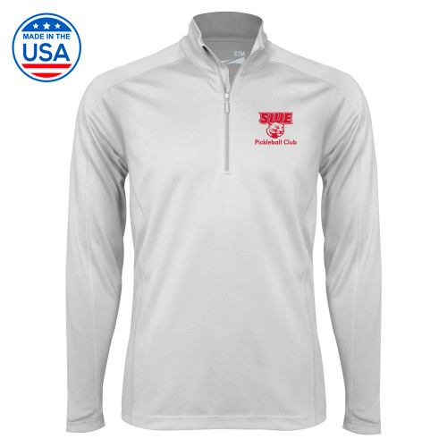  Syntrel White Interlock 1/4 Zip - SIUE Pickleball Club