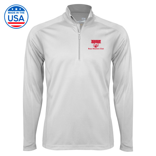  Syntrel White Interlock 1/4 Zip - SIUE Bass Master Club