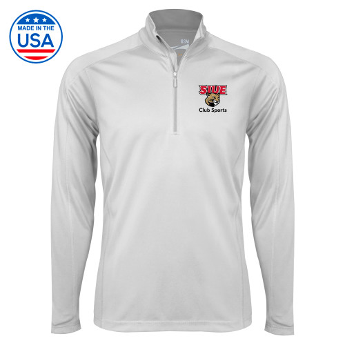 Syntrel White Interlock 1/4 Zip - SIUE Club Sports