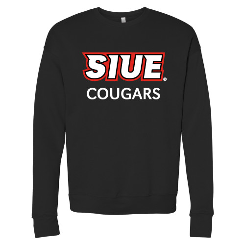  Bella + Canvas Black Fleece Crew - SIUE Cougars