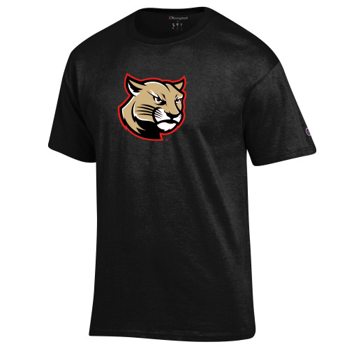  Champion Black T Shirt - Cougar Head