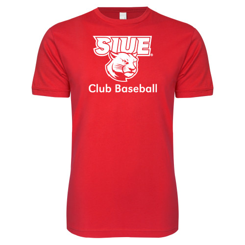  Next Level Red Softstyle T Shirt - SIUE Club Baseball