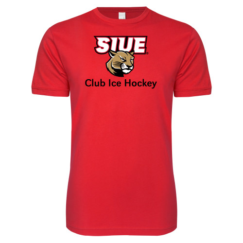  Next Level Red Softstyle T Shirt - SIUE Club Ice Hockey