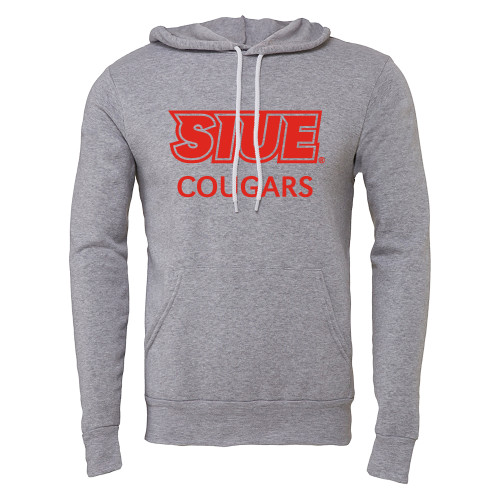  Bella + Canvas Heather Grey Fleece Hood - SIUE Cougars