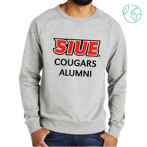  Allmade Light Grey Organic French Terry Crewneck Sweatshirt - SIUE Alumni