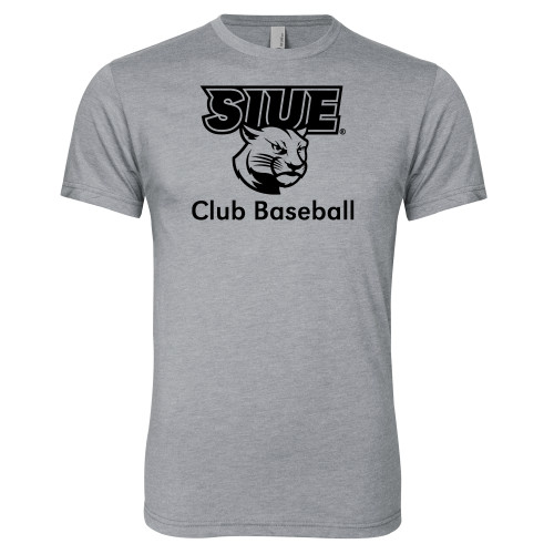  Next Level Heather Grey Triblend Tee - SIUE Club Baseball