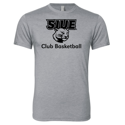  Next Level Heather Grey Triblend Tee - SIUE Club Basketball