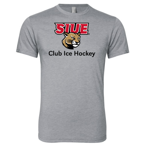  Next Level Heather Grey Triblend Tee - SIUE Club Ice Hockey