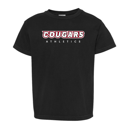  Comfort Colors Youth Black T Shirt - Cougars Athletics