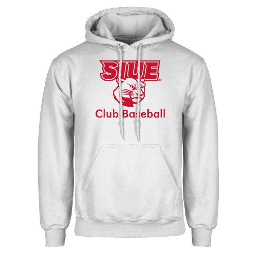  White Fleece Hoodie - SIUE Club Baseball