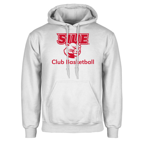  White Fleece Hoodie - SIUE Club Basketball