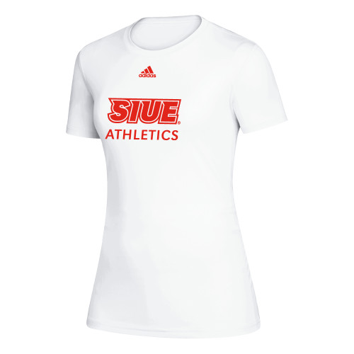  Adidas Womens White Creator Performance Tee - Adidas SIUE Athletics