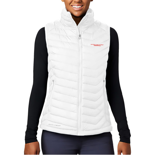  Columbia Womens White Powder Lite Vest - Southern Illinois University Edwardsville