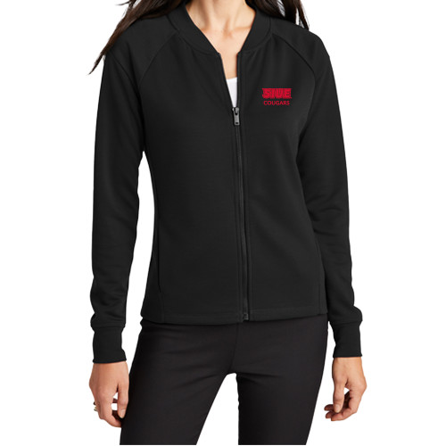  Mercer+Mettle Womens Deep Black Full Zip Jacket - SIUE Cougars