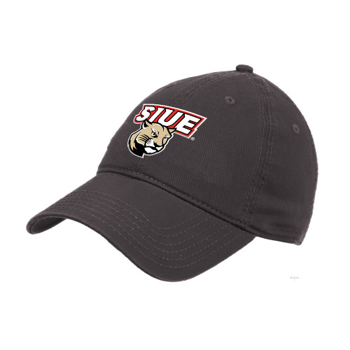  Charcoal Unstructured Adjustable Low Profile Hat - SIUE Cougar Head