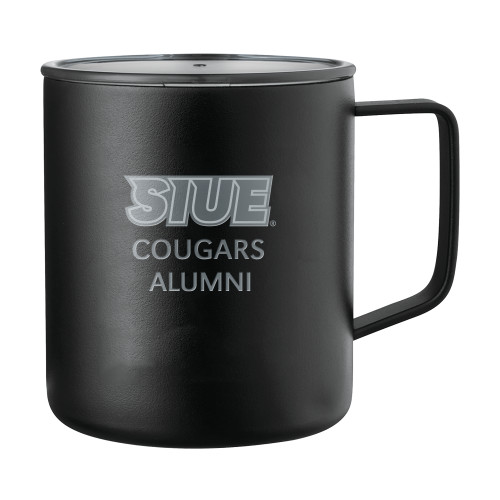  Rover Camp Vacuum Insulated Black Mug 14oz - SIUE Alumni Engraved