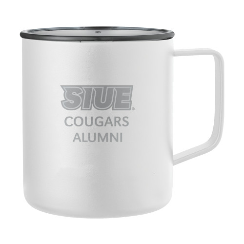  Rover Camp Vacuum Insulated White Mug 14oz - SIUE Alumni Engraved