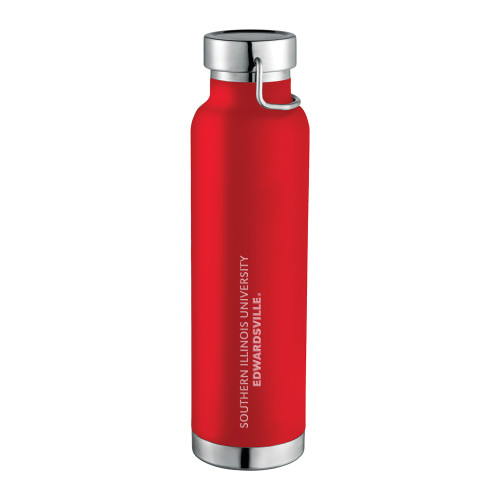  Thor Copper Vacuum Insulated Red Bottle 22oz - Southern Illinois University Edwardsville Engraved