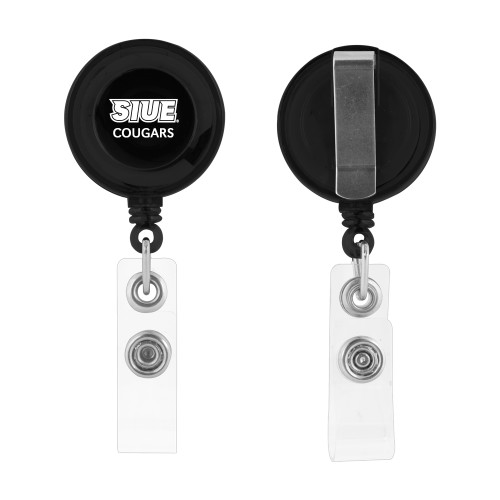  Black Retractable Badge Holder - SIUE Cougars