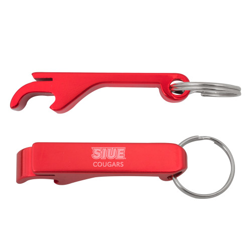  Aluminum Red Bottle Opener - SIUE Cougars Engraved