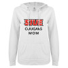 Thumbnail image for  ENZA Womens White V Notch Raw Edge Fleece Hoodie