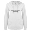 Thumbnail image for  ENZA Womens White V Notch Raw Edge Fleece Hoodie