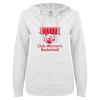 Thumbnail image for  ENZA Womens White V Notch Raw Edge Fleece Hoodie