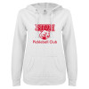 Thumbnail image for  ENZA Womens White V Notch Raw Edge Fleece Hoodie