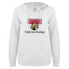 Thumbnail image for  ENZA Womens White V Notch Raw Edge Fleece Hoodie