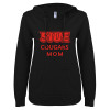 Thumbnail image for  ENZA Womens Black V Notch Raw Edge Fleece Hoodie