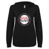 Thumbnail image for  ENZA Womens Black V Notch Raw Edge Fleece Hoodie