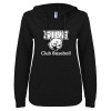 Thumbnail image for  ENZA Womens Black V Notch Raw Edge Fleece Hoodie
