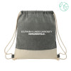 Thumbnail image for  Split Recycled Cotton Natural/Black Drawstring Bag