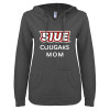 Thumbnail image for  ENZA Womens Dark Heather V Notch Raw Edge Fleece Hoodie