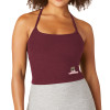 Thumbnail image for  Beyond Yoga Womens Garnet Red Heather Spacedye Slim Racerback Cropped Tank 