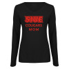 Thumbnail image for  Womens Black Long Sleeve V Neck Tee 