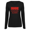 Thumbnail image for  Womens Black Long Sleeve V Neck Tee 